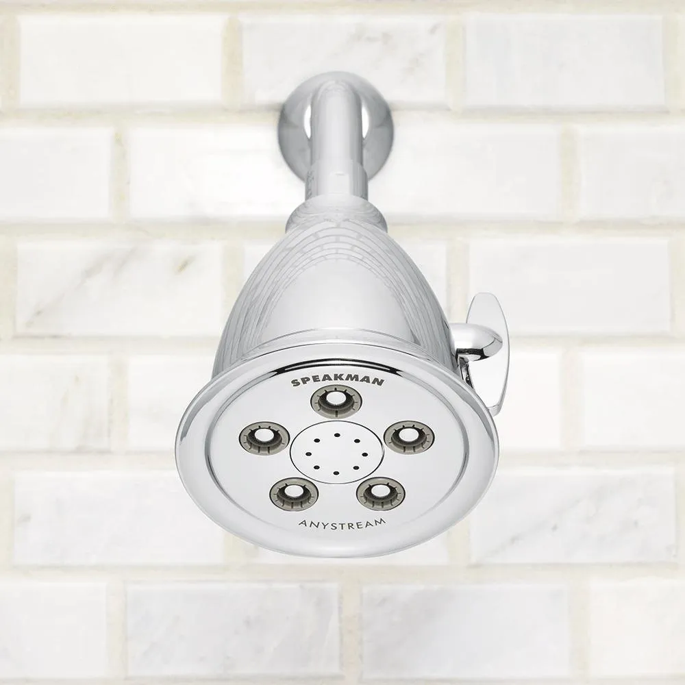 3-Spray 4.1 in. Single Wall MountHigh Pressure Fixed Adjustable Shower Head in Polished Chrome, photo 5 of 14