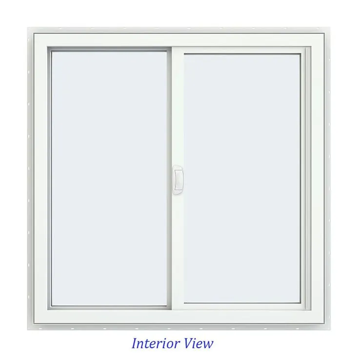 JELD-WEN FiniShield V-4500 35-1/2-in x 35-1/2-in x 3-in Jamb Left-operable Vinyl Black Sliding Window Full Screen Included, photo 8 of 8