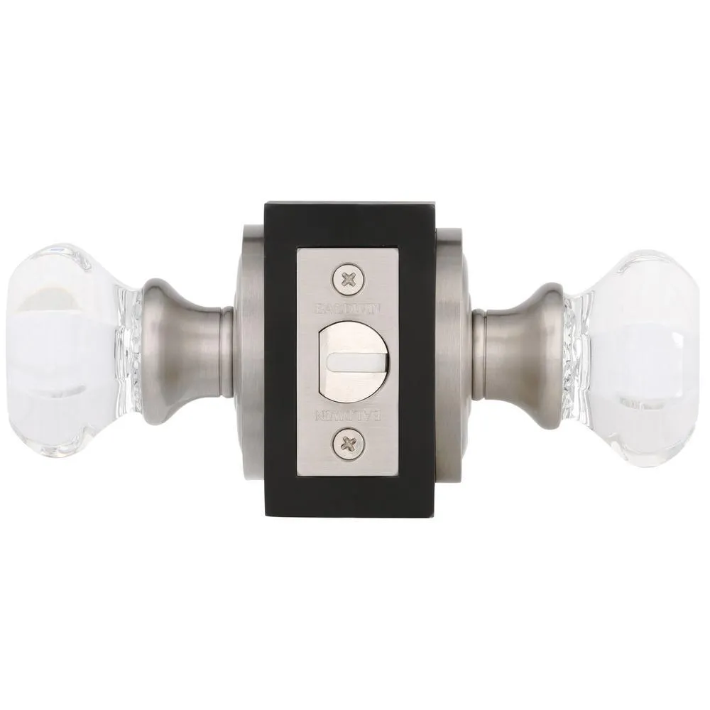 Filmore Satin Nickel Hall/Closet Crystal Door Knob, photo 3 of 8