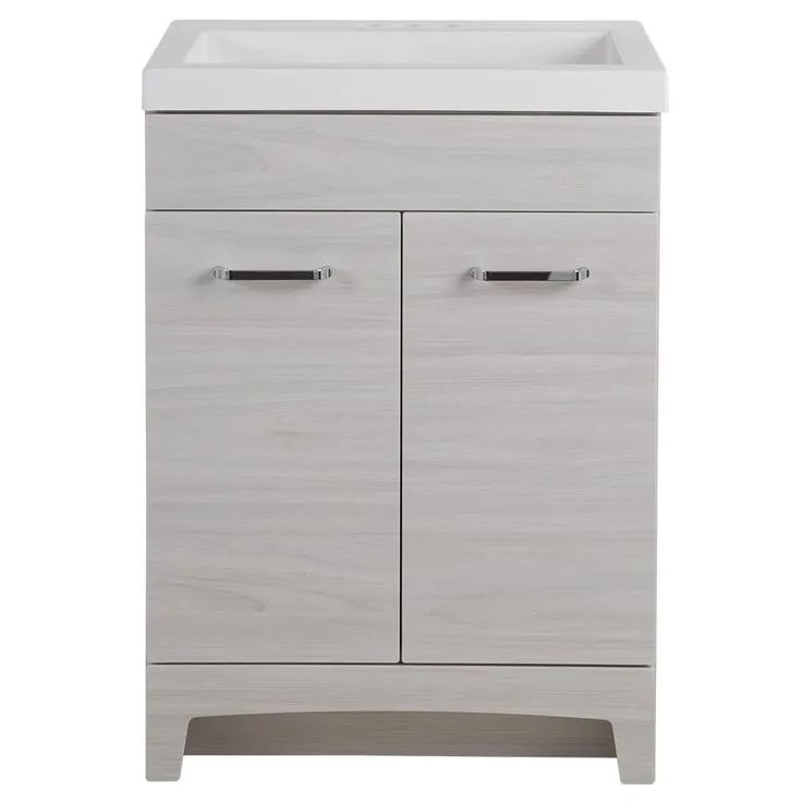 Stancliff 31 in. W x 19 in. D Bathroom Vanity in Elm Sky with Cultured Marble Vanity Top in White with White Sink, photo 9 of 9