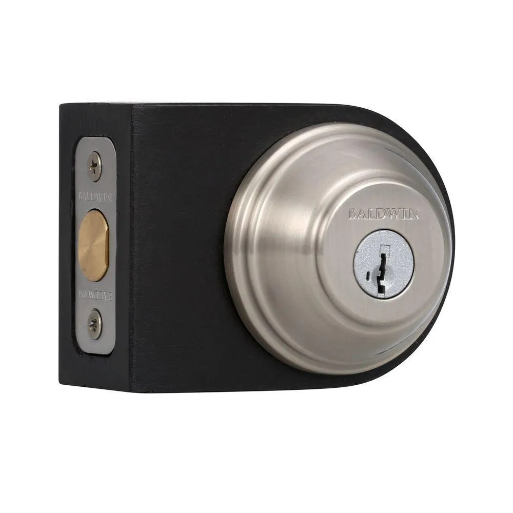 Kwikset Prestige Satin Nickel Single Cylinder Round Deadbolt Featuring SmartKey Security, photo 2 of 7
