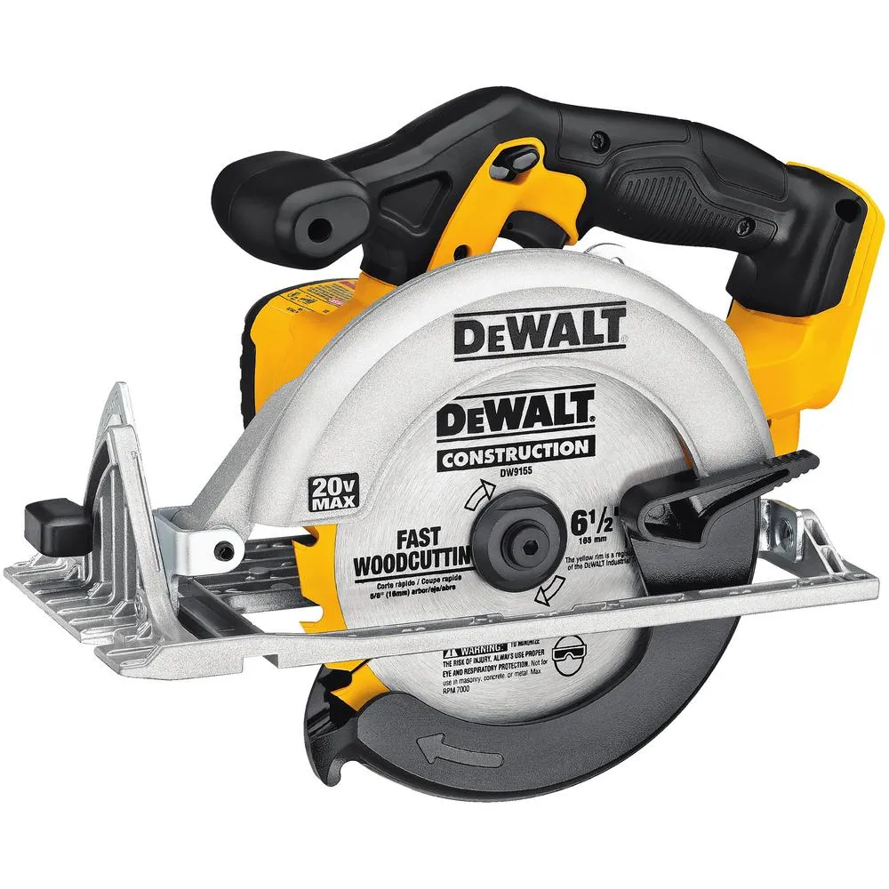 DEWALT 20-Volt MAX Lithium-Ion Cordless 6-1/2 in. Circular Saw with Premium Battery Pack 5.0 Ah (2-Pack), Charger and Kit Bag, photo 8 of 8