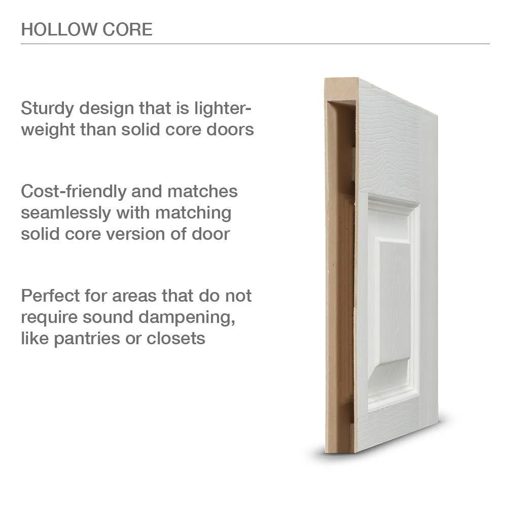 JELD-WEN 30 in. x 80 in. Colonist Primed Textured Molded Composite MDF Interior Door Slab, photo 6 of 18
