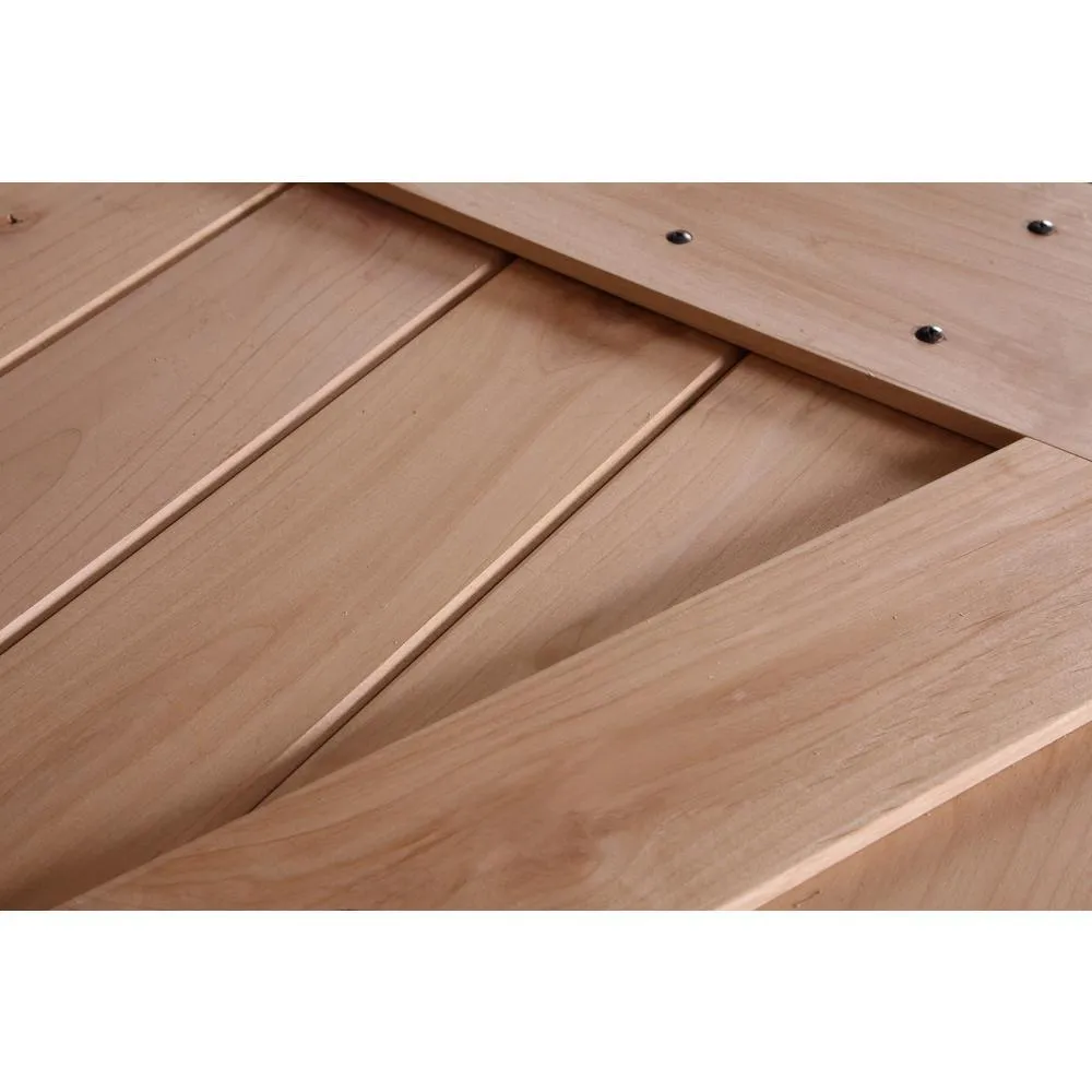LUBANN 32 in. x 84 in. Ready-to-Assemble British Brace Hardwood Interior Sliding Barn Door Slab with Hardware Kit, photo 7 of 27
