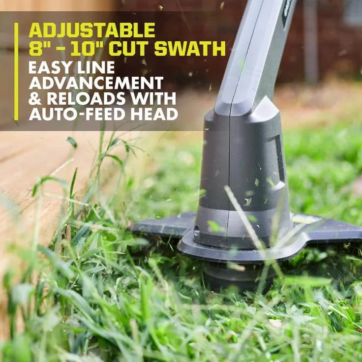 RYOBI 13 in. ONE+ 18-Volt Lithium-Ion Battery Walk Behind Push Lawn Mower & String Trimmer - 4.0 Ah Battery/Charger Included, photo 6 of 7