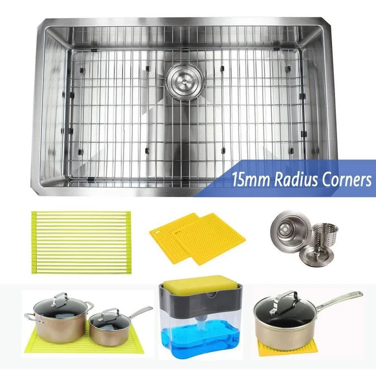 Undermount 16-Gauge Stainless Steel 18 in. x 18 in. x 10 in. Single Bowl Kitchen Bar Sink, photo 4 of 10