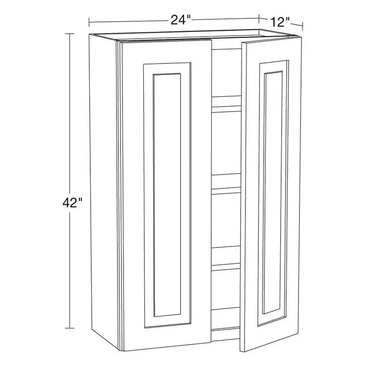 Home Decorators Collection Grayson 24 in. W x 12 in. D x 42 in. H Assembled Plywood Wall Kitchen Cabinet in Mythic Blue with Soft Close, photo 5 of 5