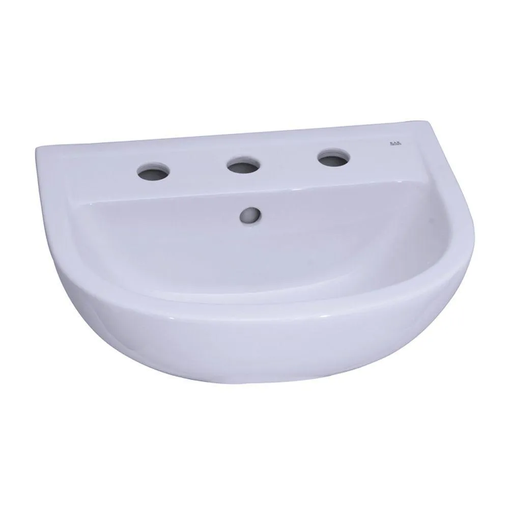 Compact 450 18 in. Pedestal Combo Bathroom Sink for 8 in. Widespread in White, photo 4 of 7