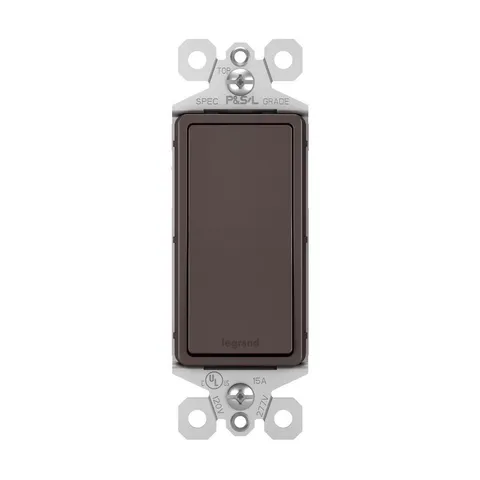 radiant 15 Amp 120 Volt 3-Way Rocker Light Switch, Dark Bronze