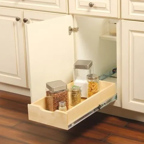 11.78 × 5 in 1-Tier Pull Out Wood Soft Close Baskets & Organizers