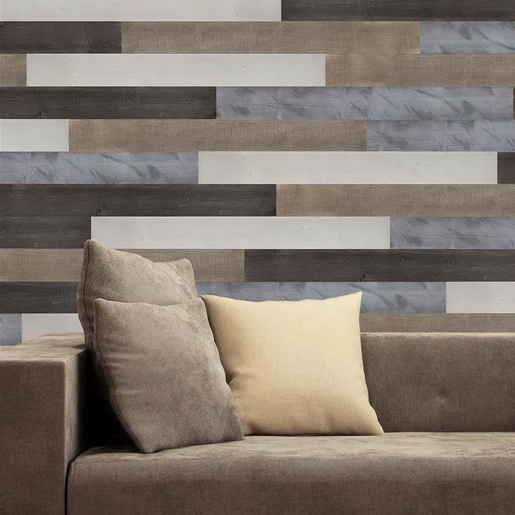 Peel&Stick Mosaics Woodlands 9-Pack Canyon 5-in x 36-in Scored Wood Wood Look Peel & Stick Tile, photo 4 of 6