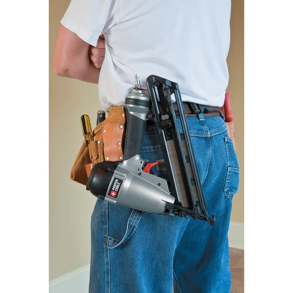 PORTER-CABLE 15-Gauge Pneumatic 2-1/2 in. Angled Finish Nailer Kit with Bonus 18-Gauge Brad Nailer Kit, photo 11 of 15