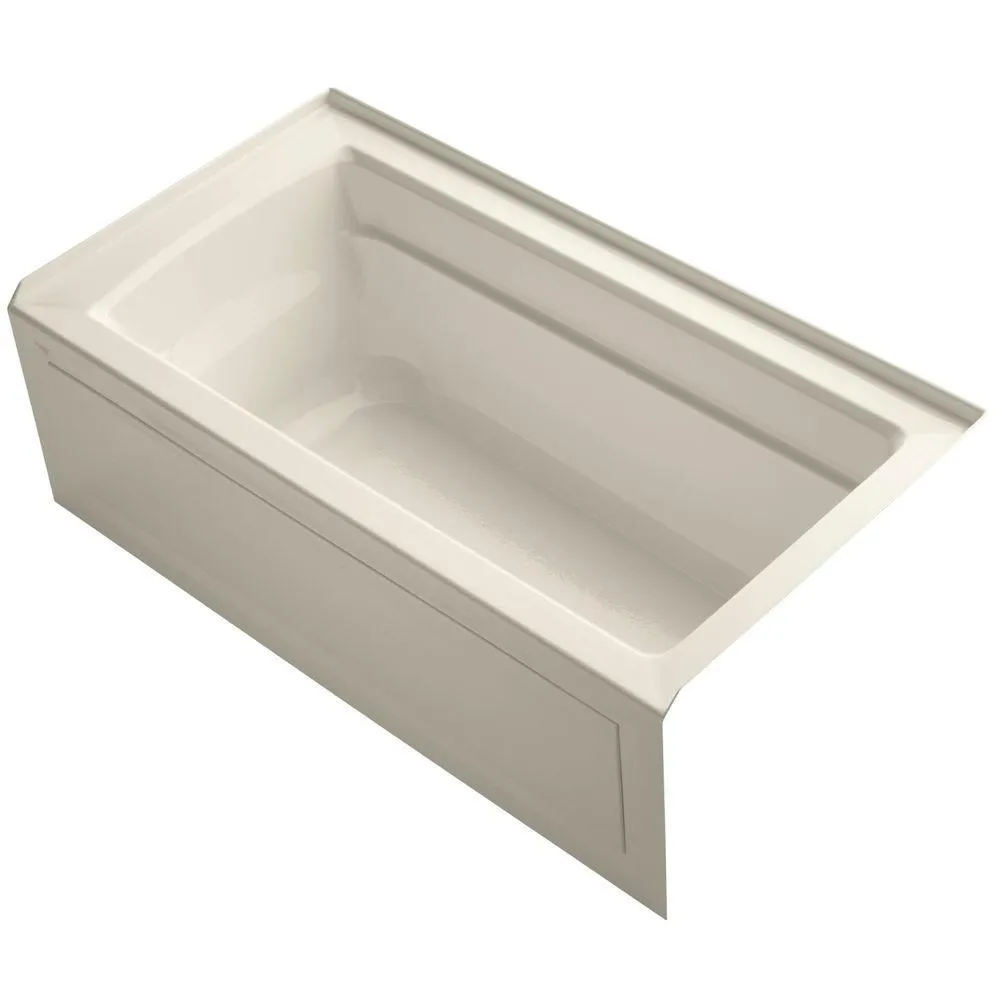 Archer 60 in. Right-Hand Drain Rectangular Alcove Bathtub in White, photo 13 of 18