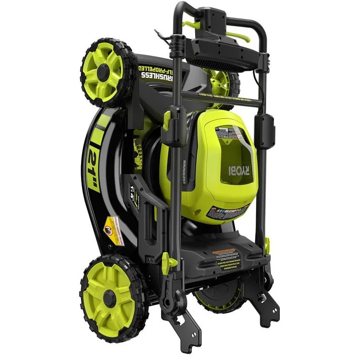 RYOBI 21 in. 40-Volt Brushless Walk Behind Self-Propelled Mower, String Trimmer, Leaf Blower w/ 7.5 Ah, 4.0 Ah Battery/Charger, photo 4 of 6