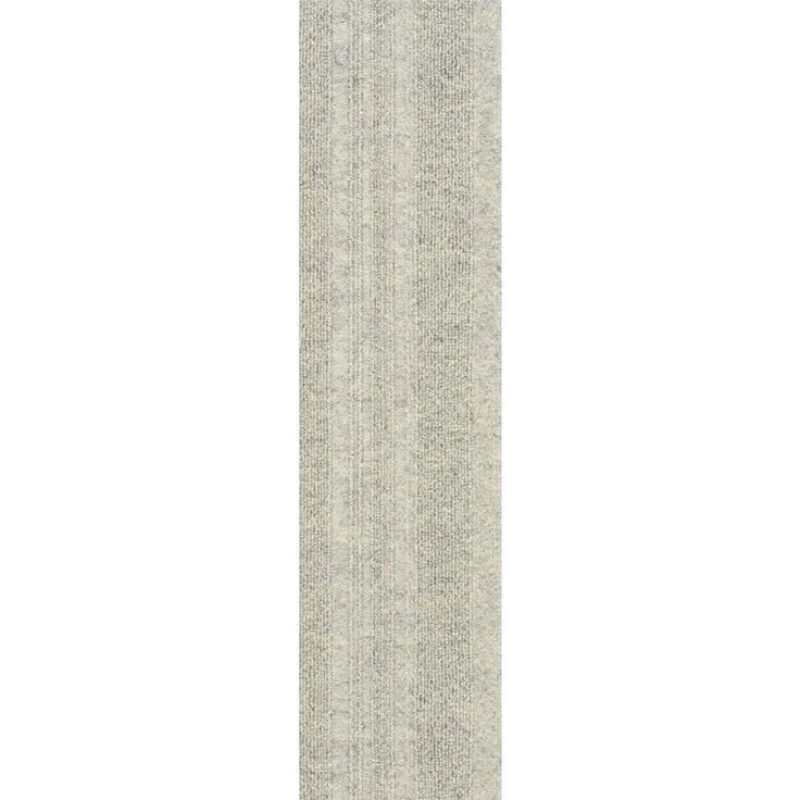 Foss Peel and Stick Sky Grey Barcode Planks 9 in. x 36 in. Commercial/Residential Carpet (16-tile / case), photo 3 of 10