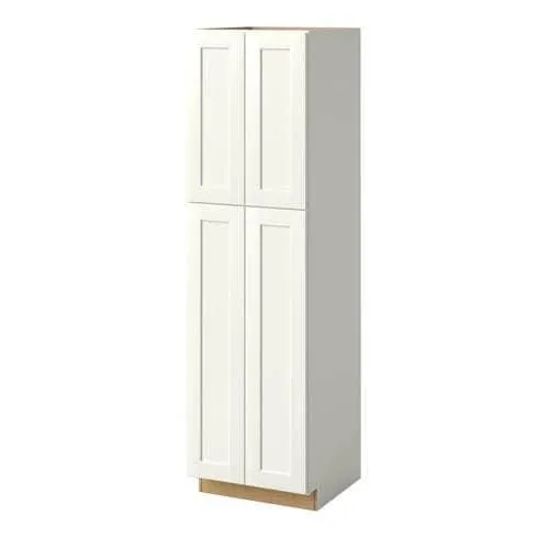 allen + roth Aveley 24-in W x 84-in H x 24-in D Linen Maple Door Pantry Semi-Custom Cabinet, photo 3 of 7