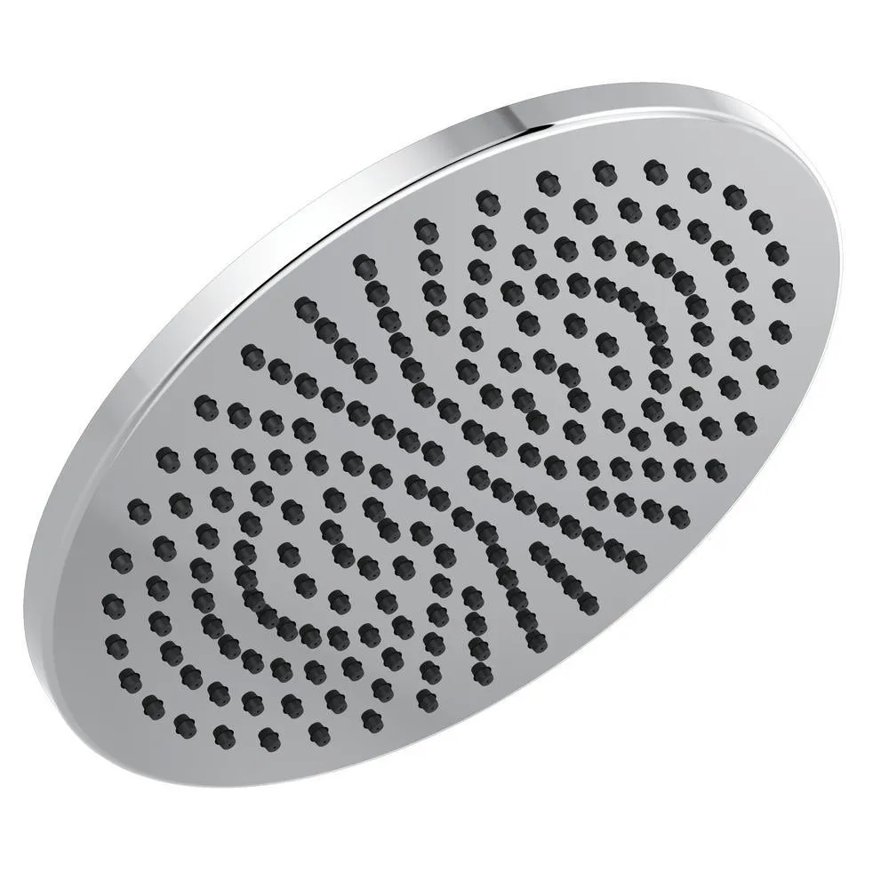 1-Spray 11.8 in. Single Wall Mount Fixed Rain Shower Head in Champagne Bronze, photo 6 of 9