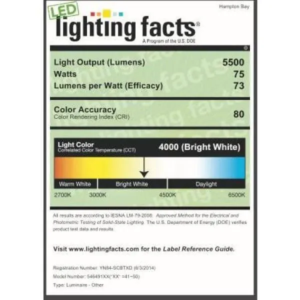 4 ft. High Output 5200 Lumens Integrated LED White Wraparound Light 4000K Bright White 120-277V Energy Star Rated, photo 2 of 7