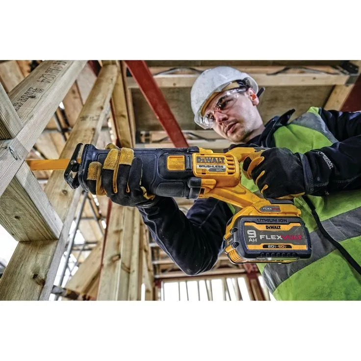 DEWALT FLEXVOLT 60-Volt MAX Lithium-Ion Cordless Brushless Reciprocating Saw with (2) Batteries and Bonus 1/2 in. Impact Wrench, photo 4 of 8