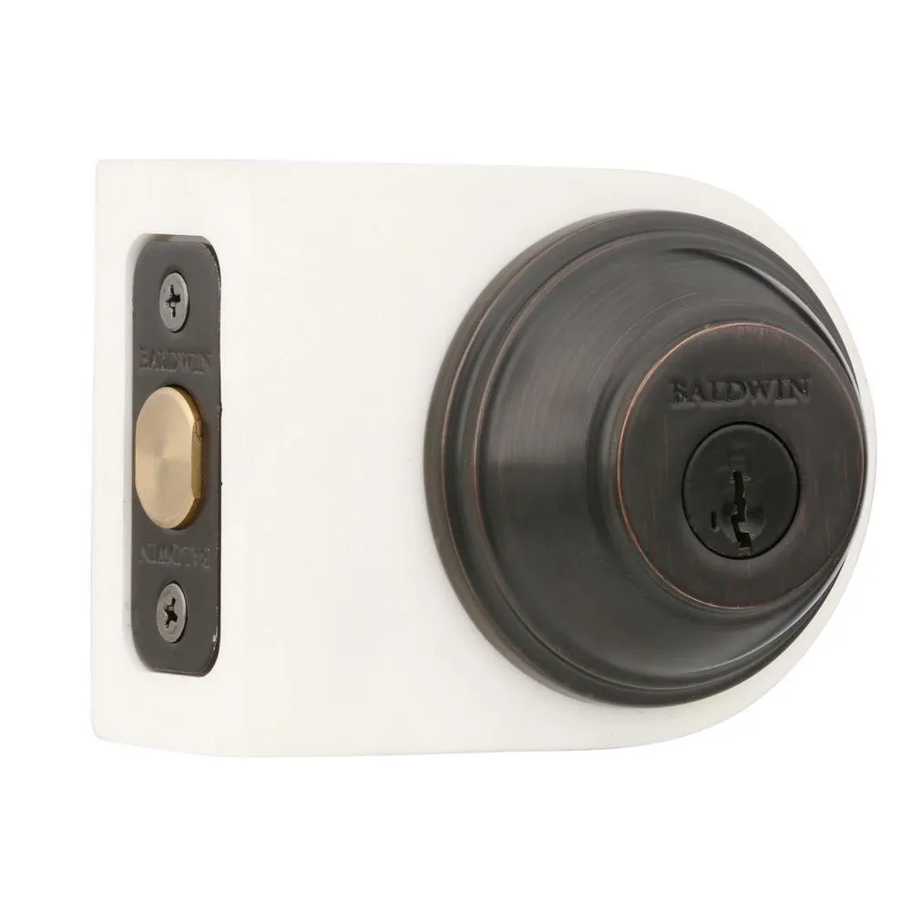 Kwikset Prestige Carnaby Venetian Bronze Exterior Entry Knob and Single Cylinder Deadbolt Combo Pack Featuring SmartKey Security, photo 2 of 7
