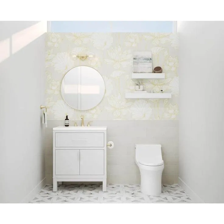 MSI Geometrica 12 in. x 12 in. x 10mm Bianco Dolomite Polished Marble Mesh-Mounted Mosaic Tile (10 sq. ft. / case), photo 8 of 8