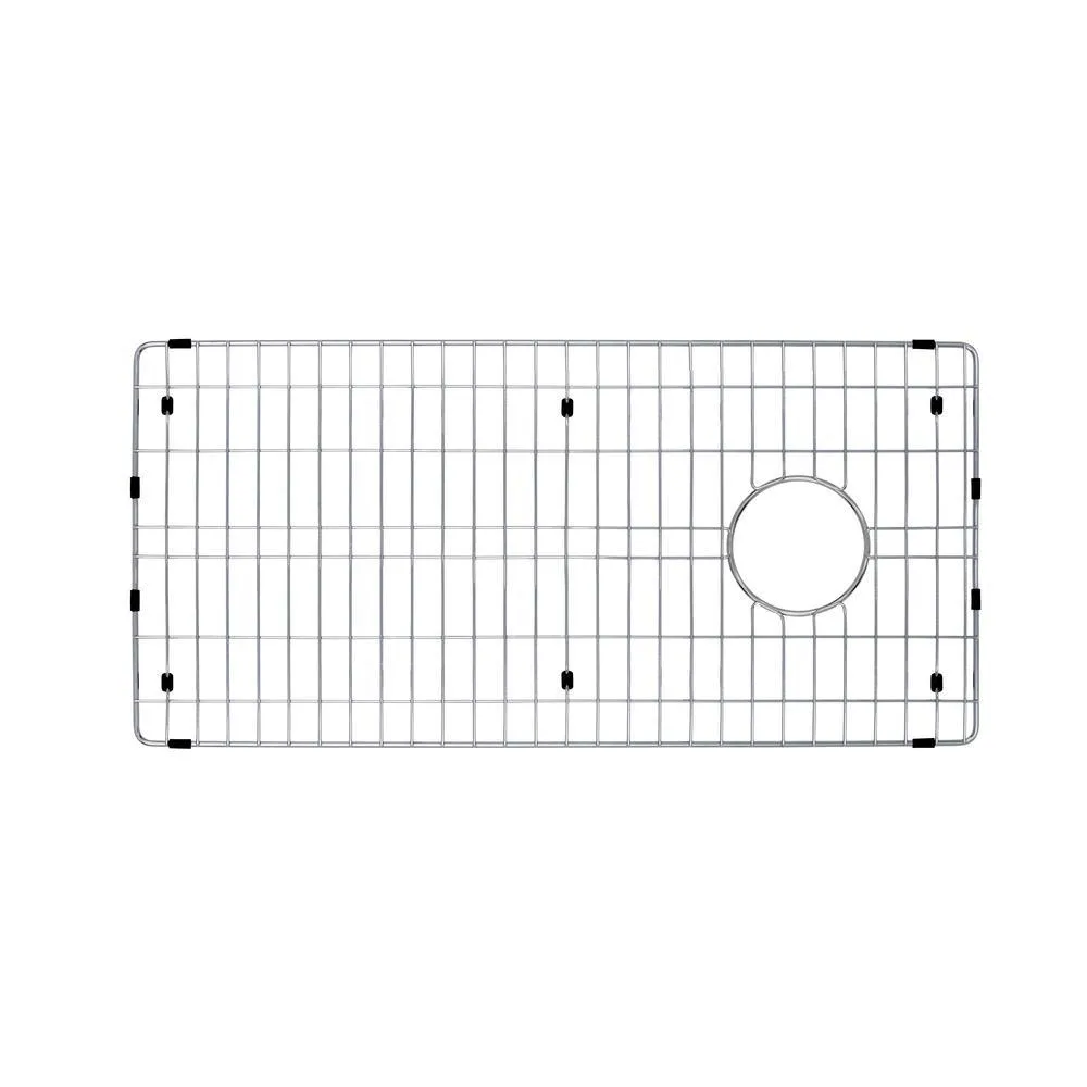 Fireclay 33 in. Single Bowl Farmhouse Apron Front Reversible Kitchen Sink in White with Cutting Board and Grid, photo 9 of 16