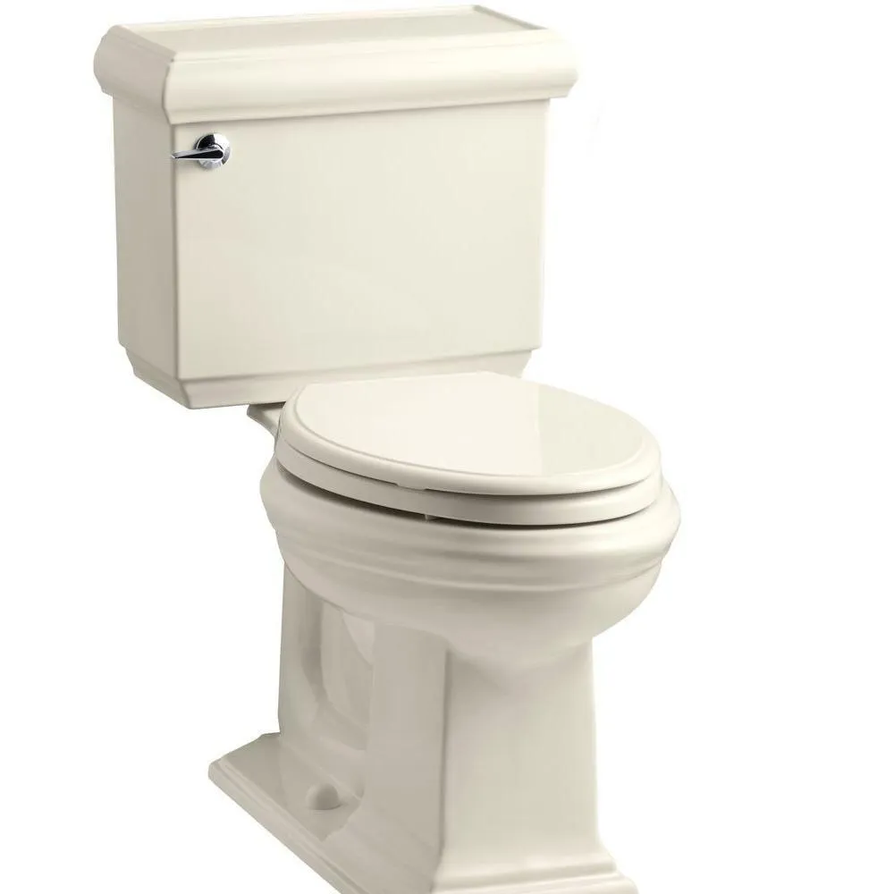 Memoirs Classic 2-piece 1.28 GPF Single Flush Elongated Toilet with AquaPiston Flush Technology in Black Black, photo 5 of 9