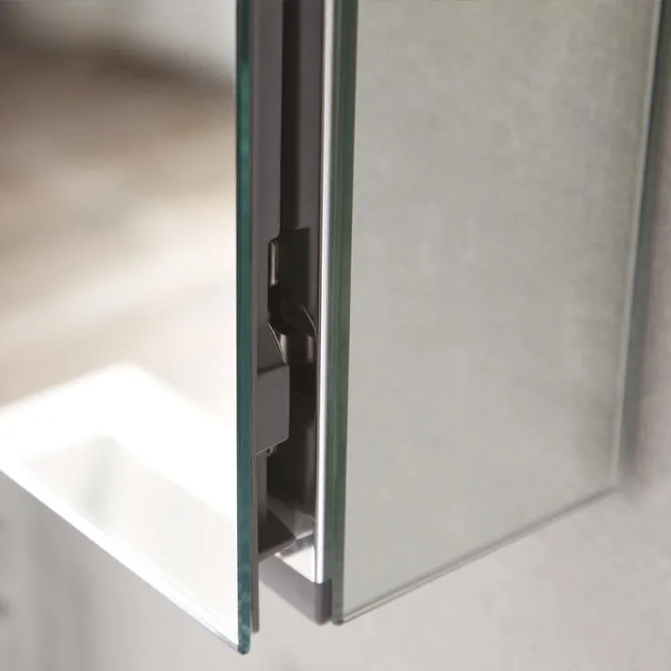59 in. W x 26 in. H x 5 in. D Frameless Glass Recessed or Surface-Mount 4-Shelf Bathroom Medicine Cabinet, photo 2 of 6