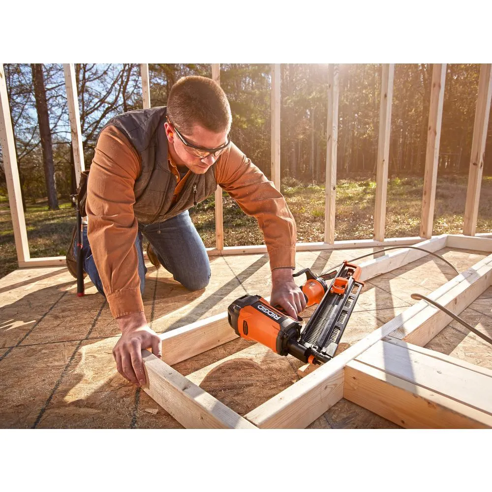 RIDGID 21° 3-1/2 in. Round-Head Framing Nailer and 15° 1-3/4 in. Coil Roofing Nailer, photo 9 of 10