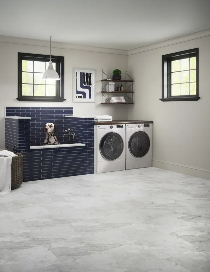 Style Selections  Arcadia 12-mil x 16-in W x 32-in L Water Resistant Interlocking Luxury Vinyl Tile Flooring, photo 6 of 8