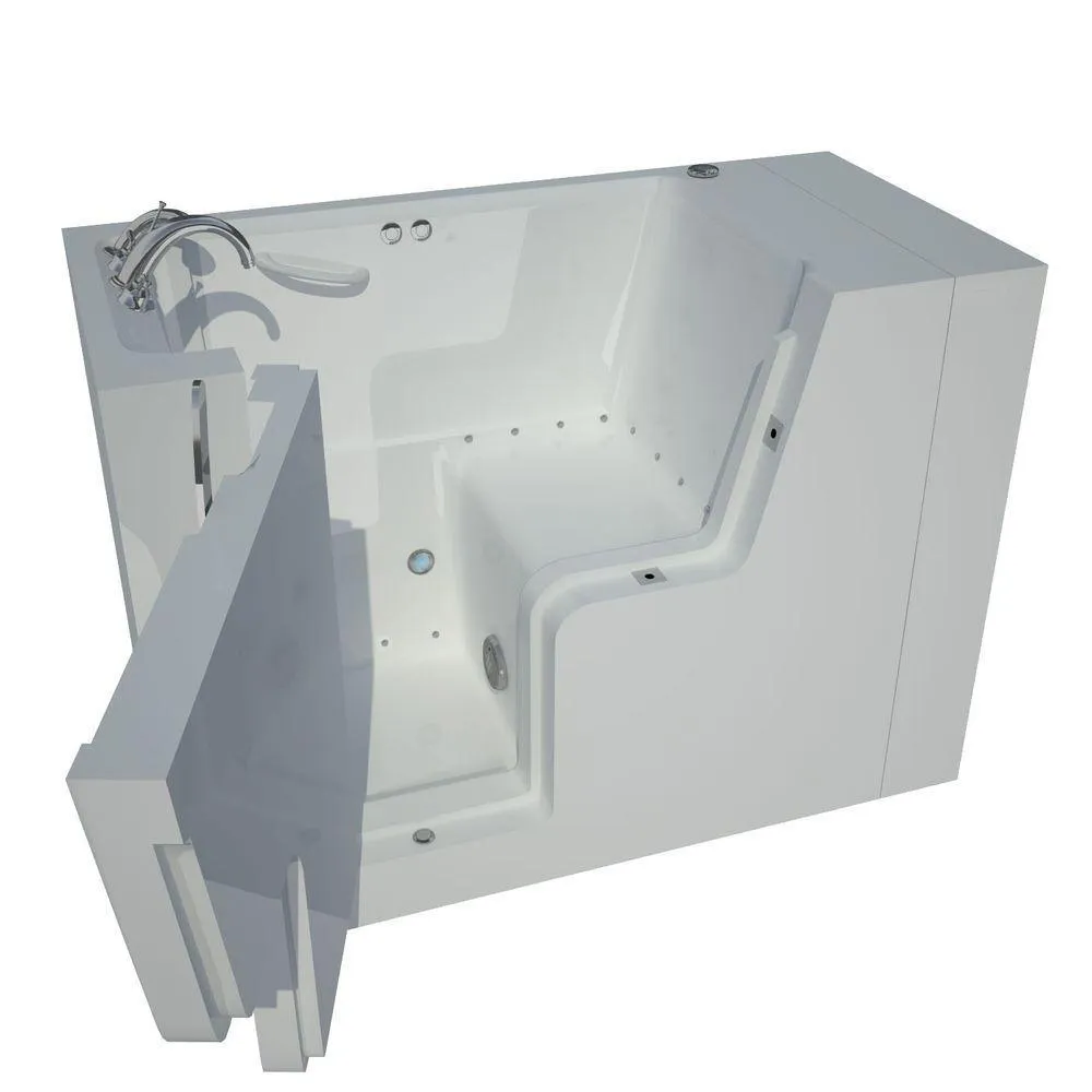Universal Tubs Nova Heated Wheelchair Accessible 5 ft. Walk-In Air Jetted Tub, White, Chrome Trim, Left Drain, photo 11 of 19