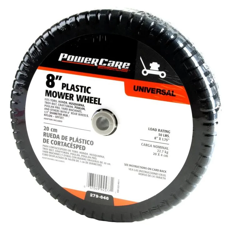 Powercare 8 in. x 1.75 in. Universal Plastic Wheel for Lawn Mowers, photo 2 of 4