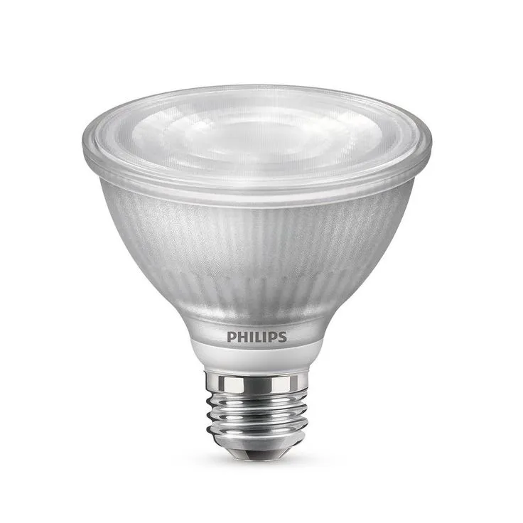 Philips 75-Watt Equivalent PAR30S Dimmable LED Flood Light Bulb with Warm Glow Dimming Effect Bright White (3000K), photo 8 of 11