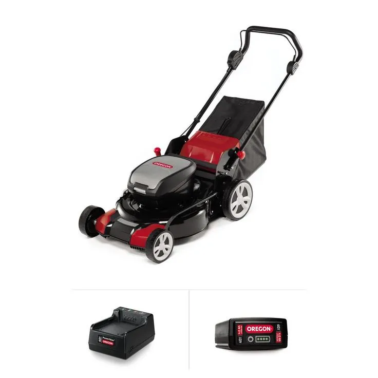 Oregon LM400 20 in. 40-Volt Battery Walk Behind Push Lawn Mower with 1 4.0 Ah Battery and 1 C600 Standard Charger, photo 2 of 4