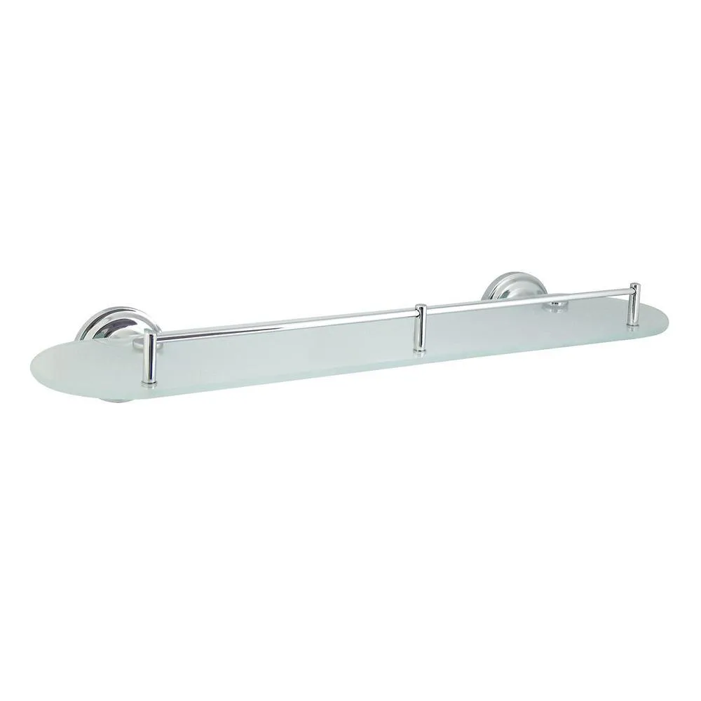 MODONA Viola 20 in. Frosted Glass Shelf with Rail in Rubbed Bronze, photo 8 of 8