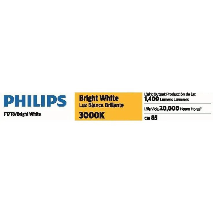 Philips 17-Watt 2 ft. Linear T8 ALTO Fluorescent Tube Light Bulb Bright White (3000K), photo 3 of 3