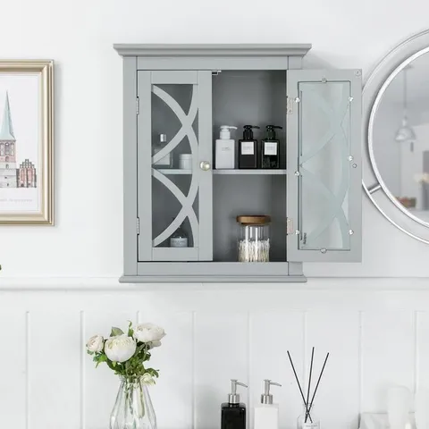 20 × 24 in 2-Tier Mounted Wood Baskets & Organizers