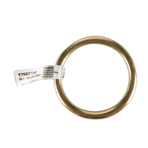 Polished Solid Bronze Solid Ring, 150 lb Working Load, 2 in. Length
