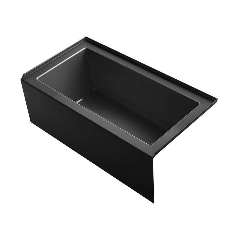 Underscore 60 in. Acrylic Right-Hand Drain Rectangular Alcove Bathtub in White, photo 3 of 11