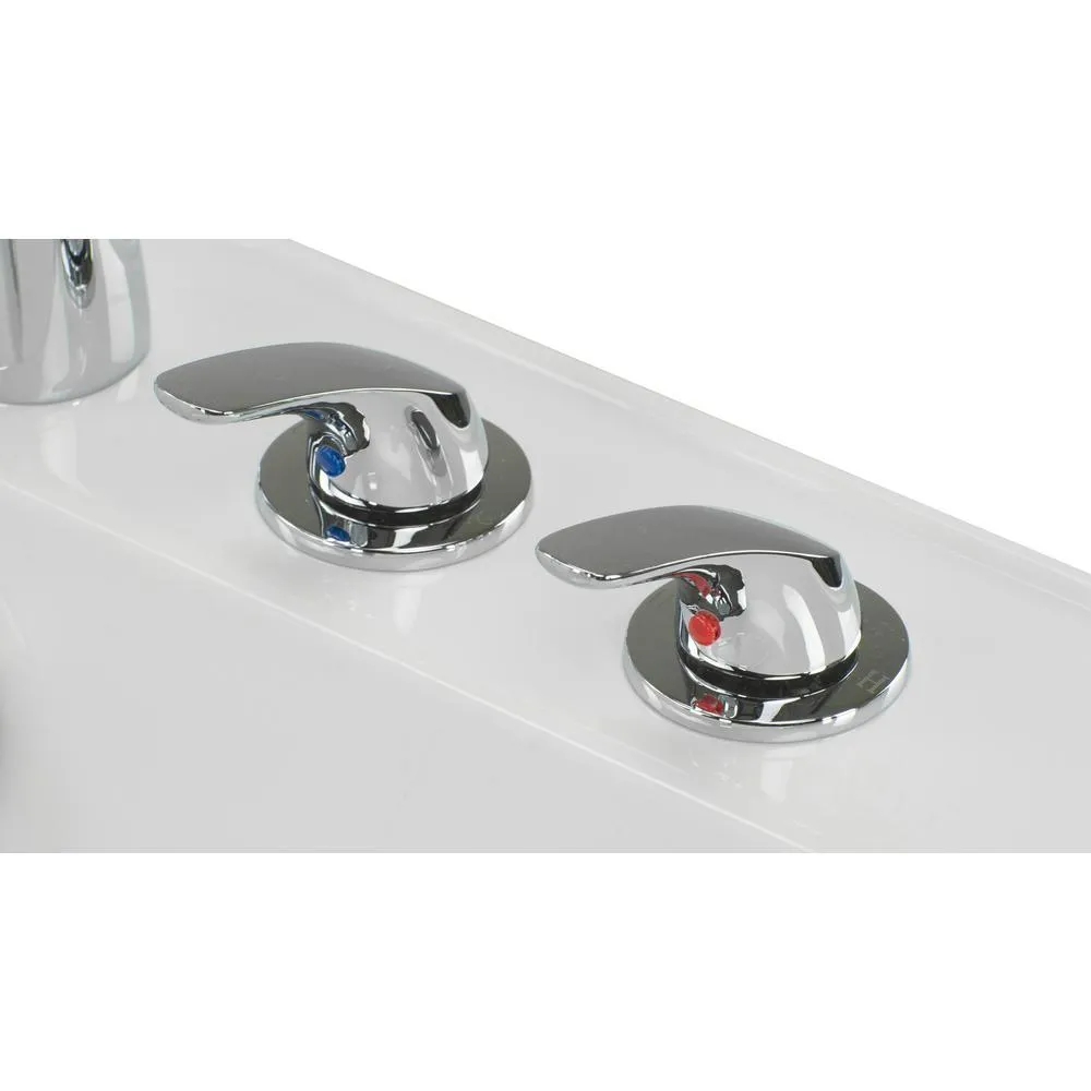 Ella Laydown 72 in. Walk-In Air Bath Bathtub, White, Right-Hinged Middle Glass Door, 5-Piece Fast-Fill Faucet, Right Drain, photo 10 of 11