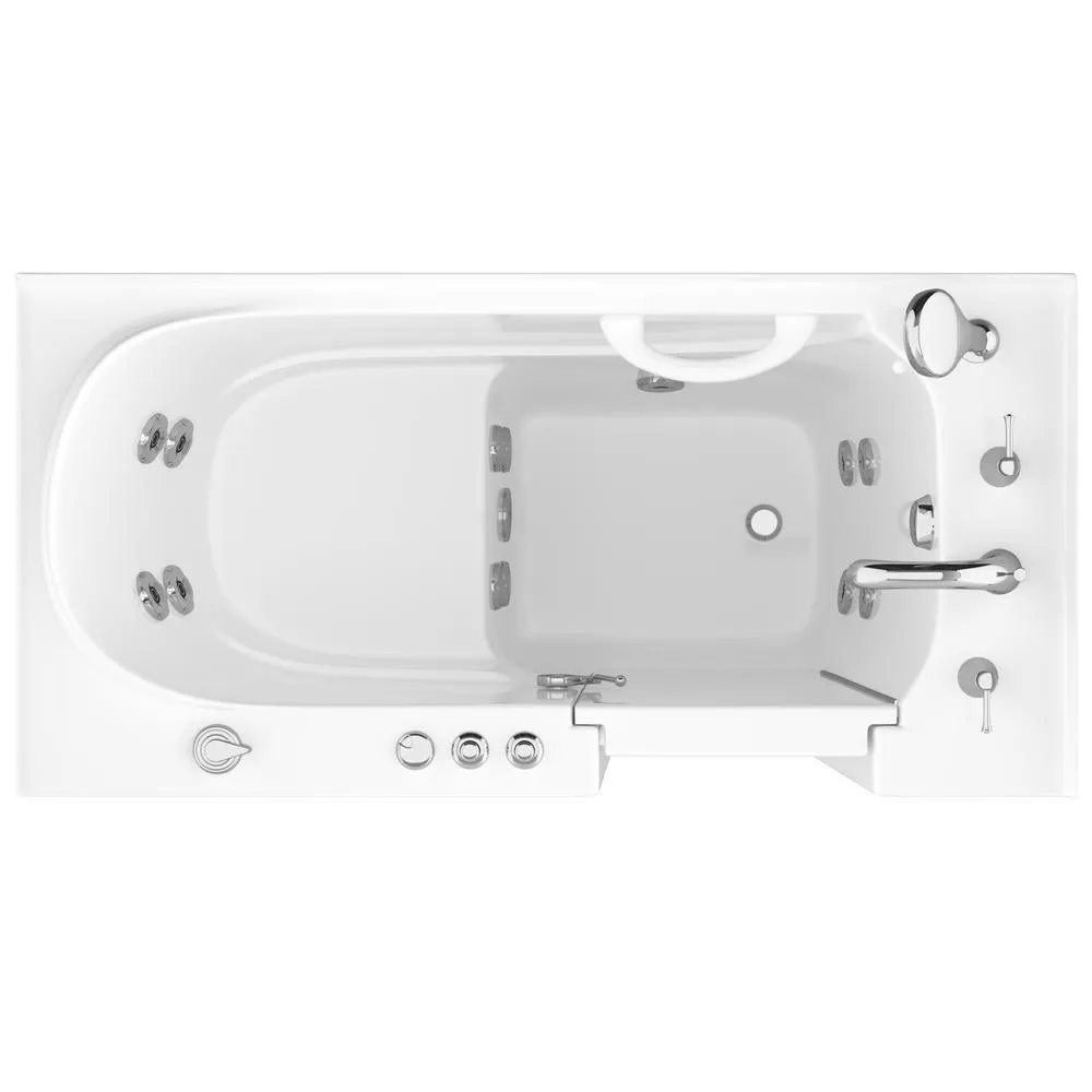 Universal Tubs HD Series 53 in. Right-Drain Quick Fill Walk-In Whirlpool Bathtub with Powered Fast Drain, White, photo 2 of 26