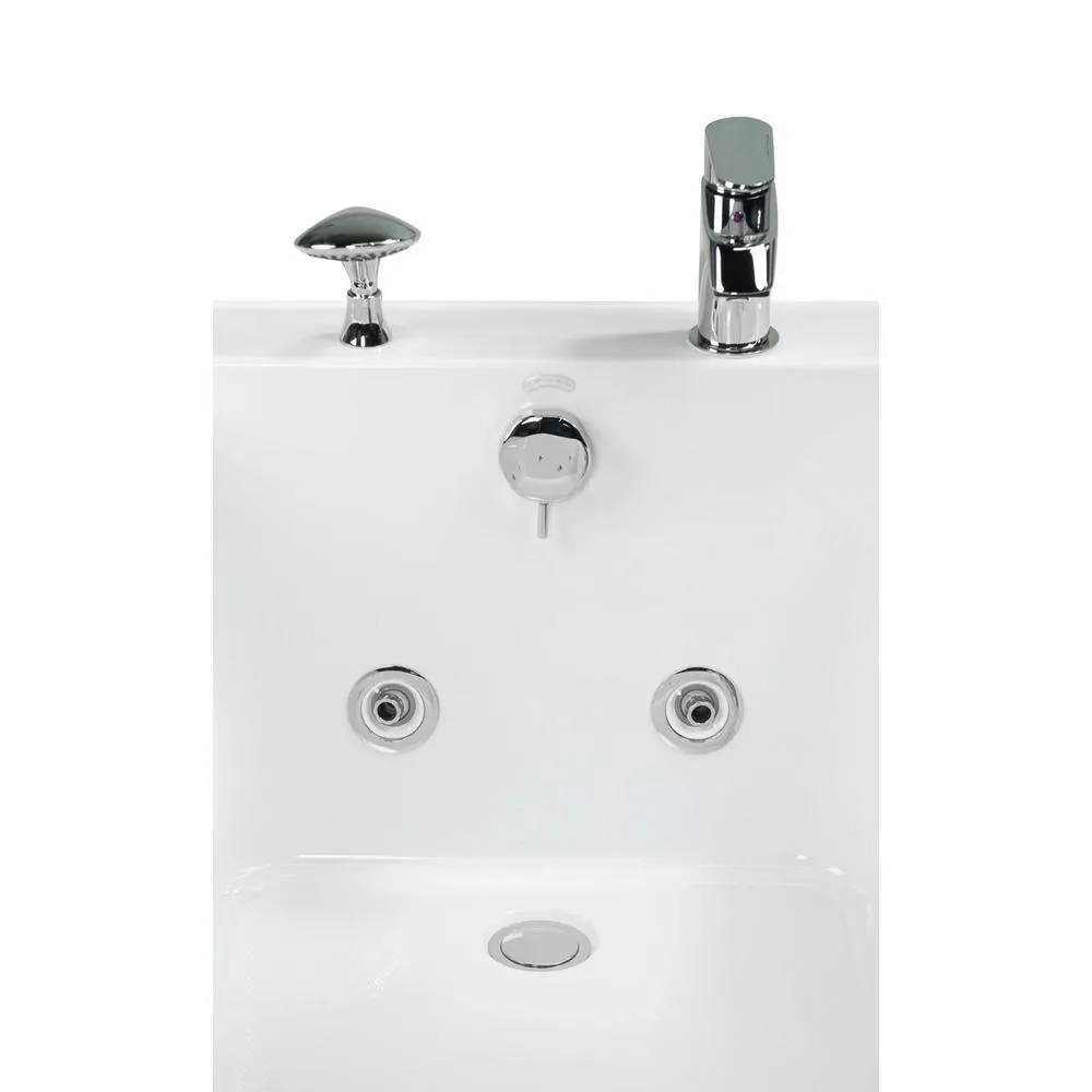 Ella Laydown 72 in. Walk-In Whirlpool Bathtub in White with Right-Hinged Middle Glass Door, 2-Piece Fast Fill Faucet, Right-Hand-Seat Drain, photo 9 of 17
