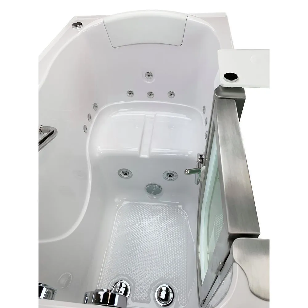 Ella Royal 52 in. Acrylic Walk-In Whirlpool Bathtub in White with Left Door, 2-Piece Fast Fill Faucet and 2 in. Dual Drain, photo 4 of 11