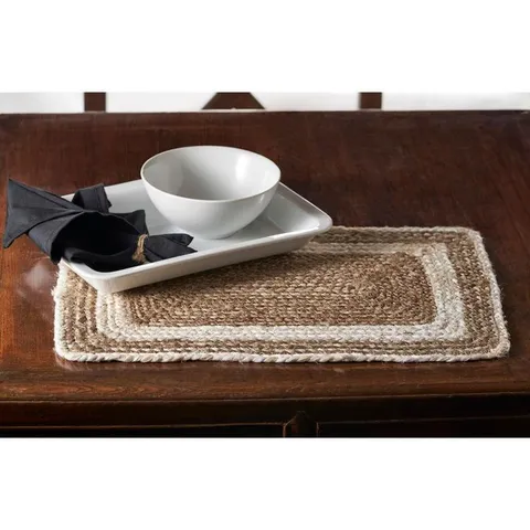 Toned 19 × 13 in Bleach / Natural Jute Placemat (Set of 4)