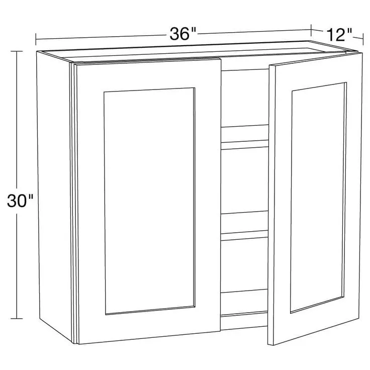 Home Decorators Collection Newport 36 in. W x 12 in. D x 30 in. H Assembled Plywood Wall Kitchen Cabinet in Mythic Blue with Soft Close, photo 2 of 5