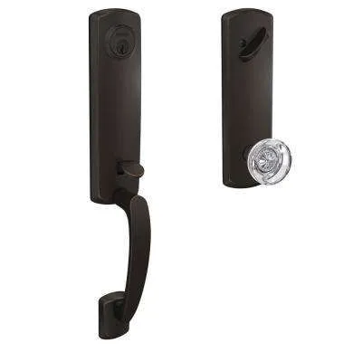 Oviedo Double Cylinder Antique Brass Door Handleset