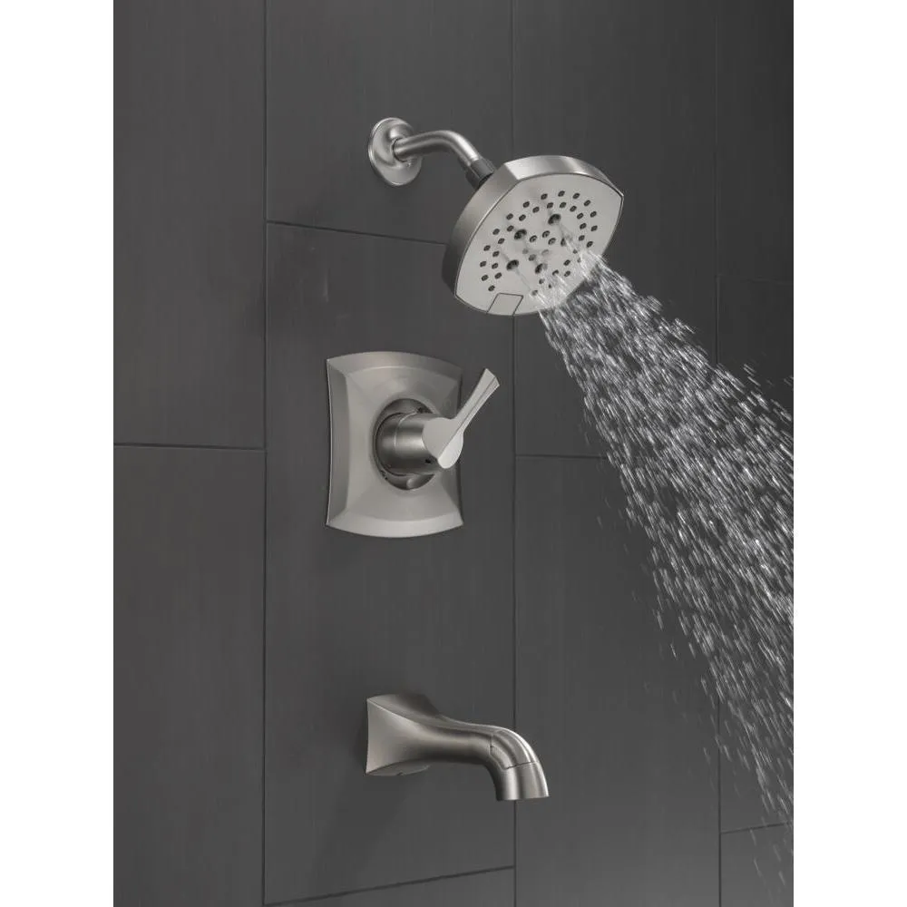 Pierce Single-Handle 5-Spray Tub and Shower Faucet in Spot Shield Brushed Nickel (Valve Included), photo 7 of 13
