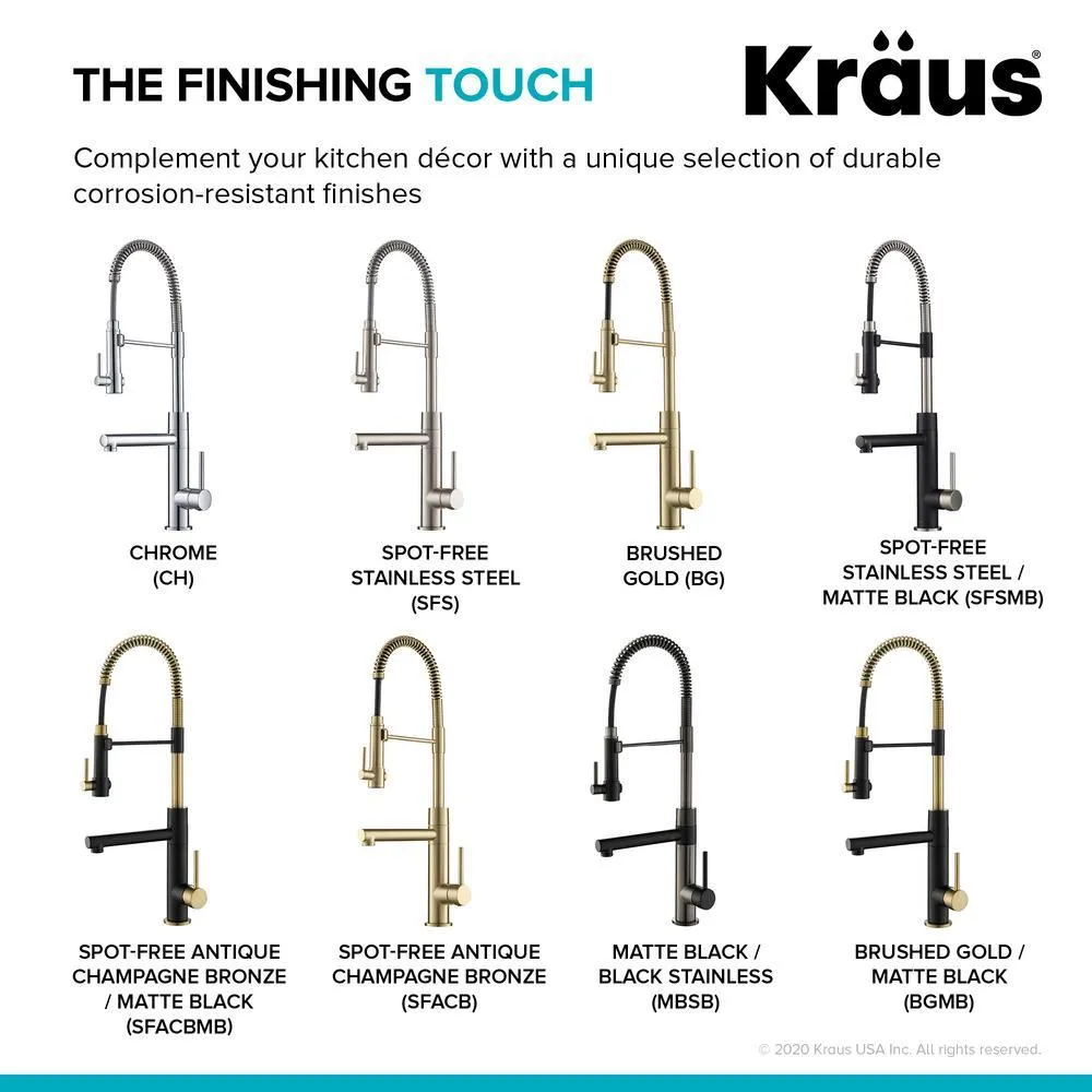 Single-Handle Kitchen Faucet with Pre-Rinse Sprayer and Pot Filler in Spot Free Antique Champagne Bronze/Matte Black, photo 8 of 9