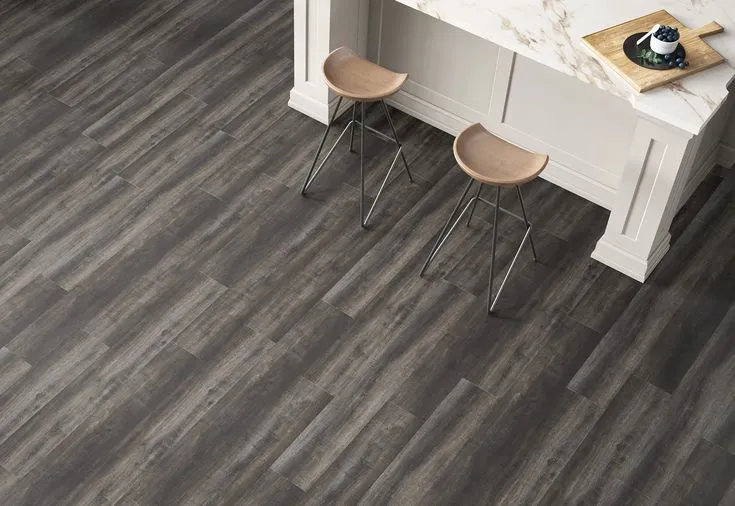 Style Selections Forged Oak 12-mil x 7-in W x 48-in L Waterproof Interlocking Luxury Vinyl Plank Flooring, photo 5 of 8