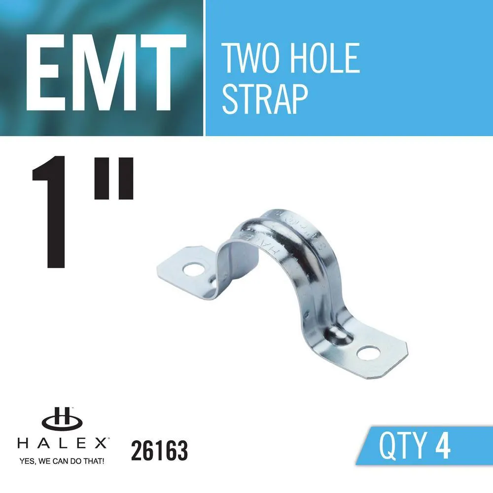 Halex 1 in. 2-Hole Electrical Metallic Tube (EMT) Straps (4-Pack), photo 5 of 14
